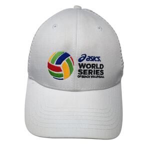 Asics World Series Of Beach Volleyball Snapback Trucker Hat White One Size